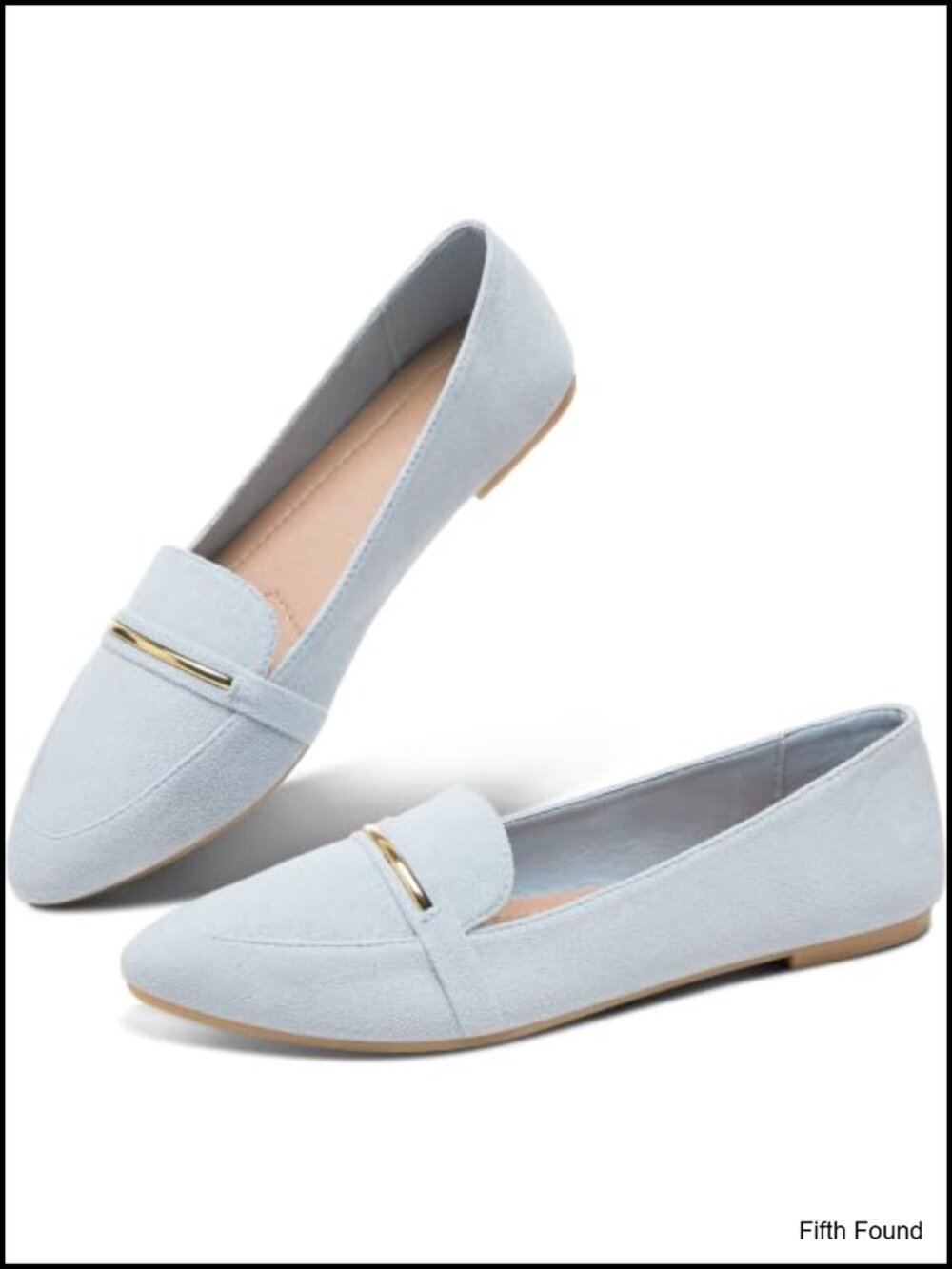 Pointy Toe Loafer Flat Faux Suede Slip On Comfortable Work Business Casual